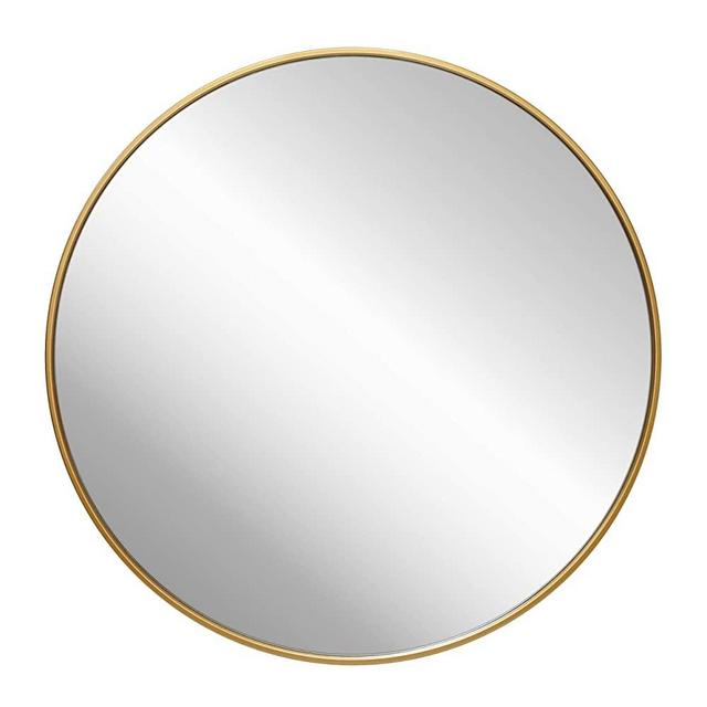 HBCY Creations Circle Wall Mirror Inch Round Wall Mirror for Entryways, Washrooms, Living Rooms and More (Gold, 30")