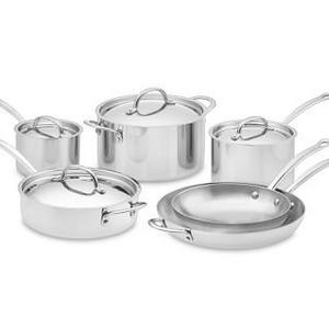 Williams Sonoma Open Kitchen Stainless-Steel 10-Piece Cookware Set