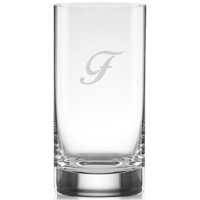 Lenox Tuscany Monogram Barware, Set of 4 Script Letter Highball Glasses