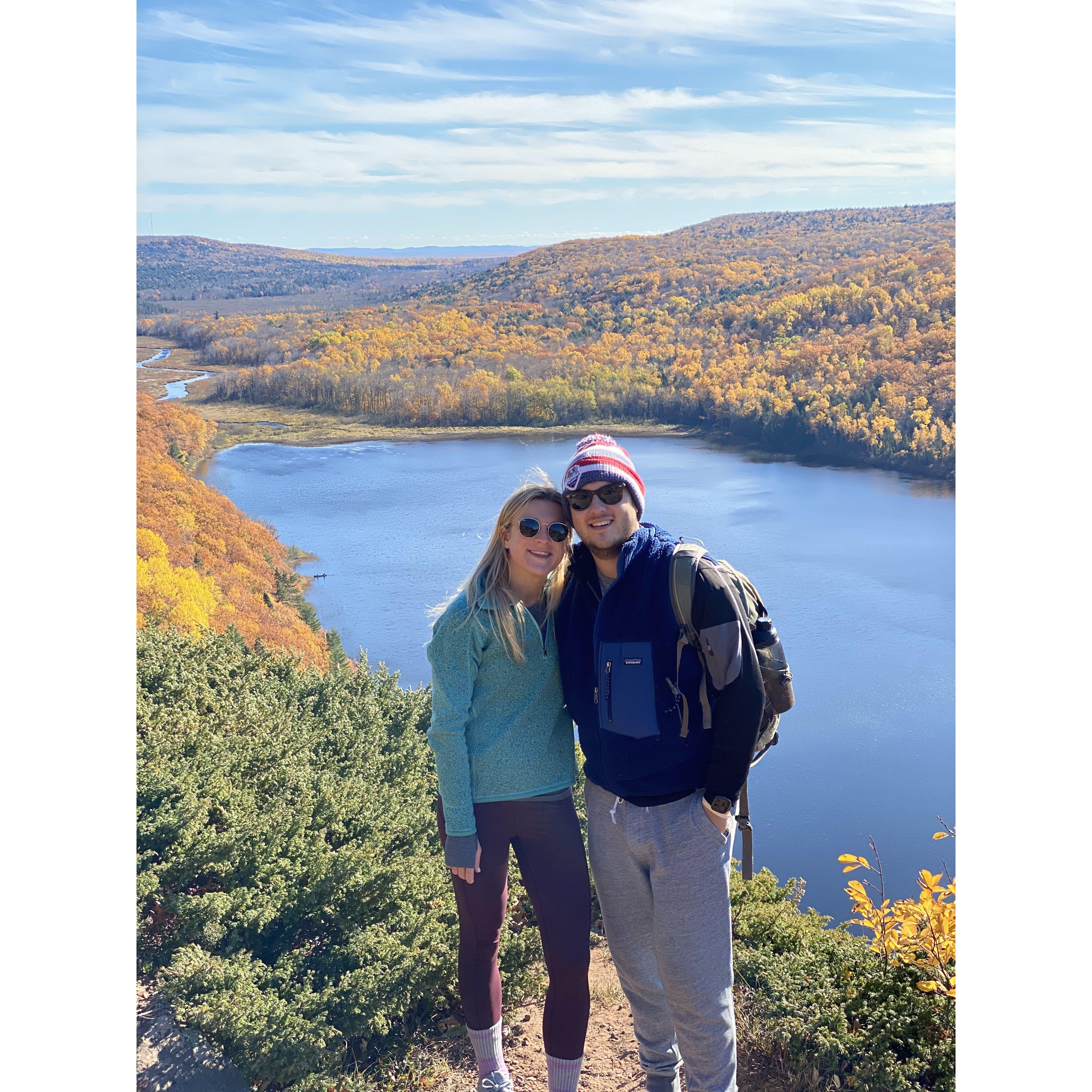 Porcupine Mountains, MI 2021. Don't ask about Brian's shoes!