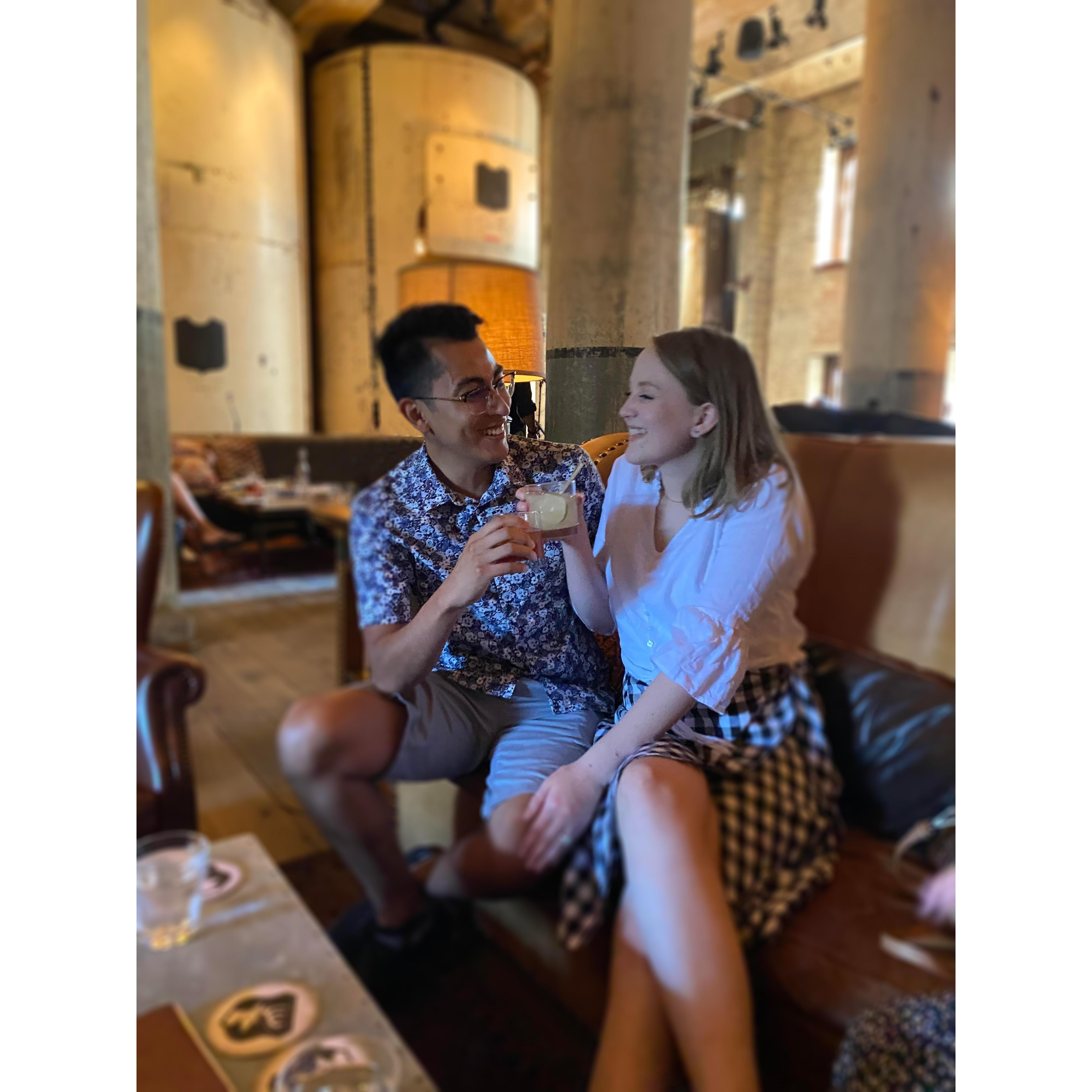 The Pearl Brewery, San Antonio, TX. Thank you to Annie and Kaitie for capturing these moments of us trying to recreate the day we got engaged!