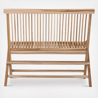 Long Folding Teak Wood Bench