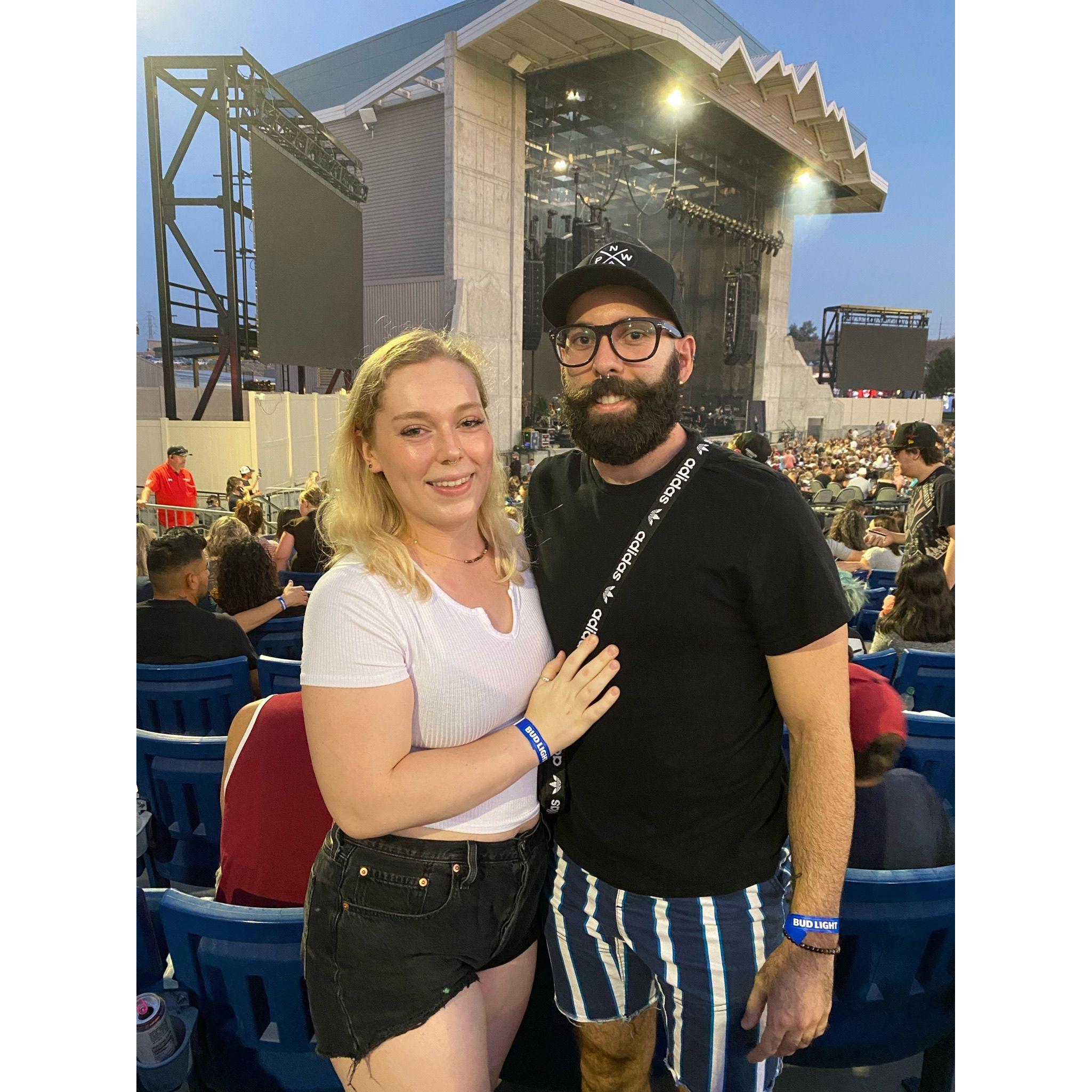 Maroon 5 concert on our 2 year anniversary