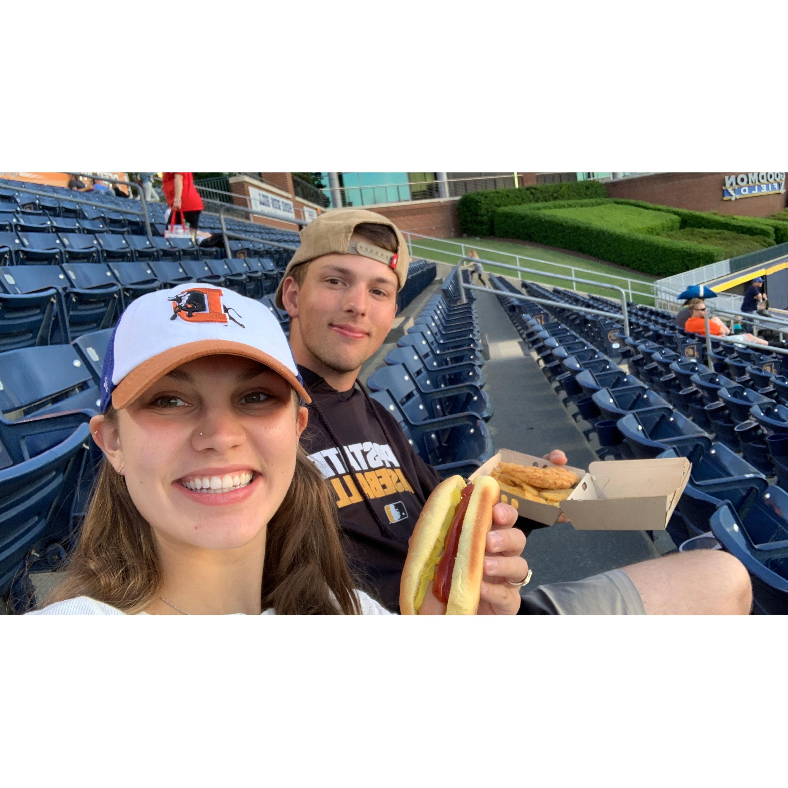 Rooting on the Durham Bulls!