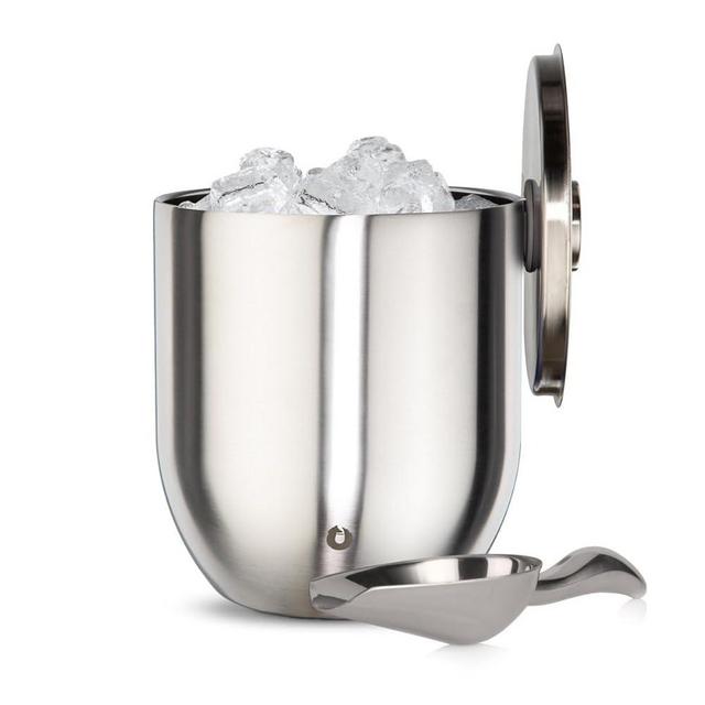 SNOWFOX Plus, Premium Vacuum Insulated Stainless Steel Ice Bucket with Lid/Scoop, Home Bar Accessories, Elegant Bartending Ice Buckets for Parties, Beautiful Outdoor Entertaining Supplies, 3L