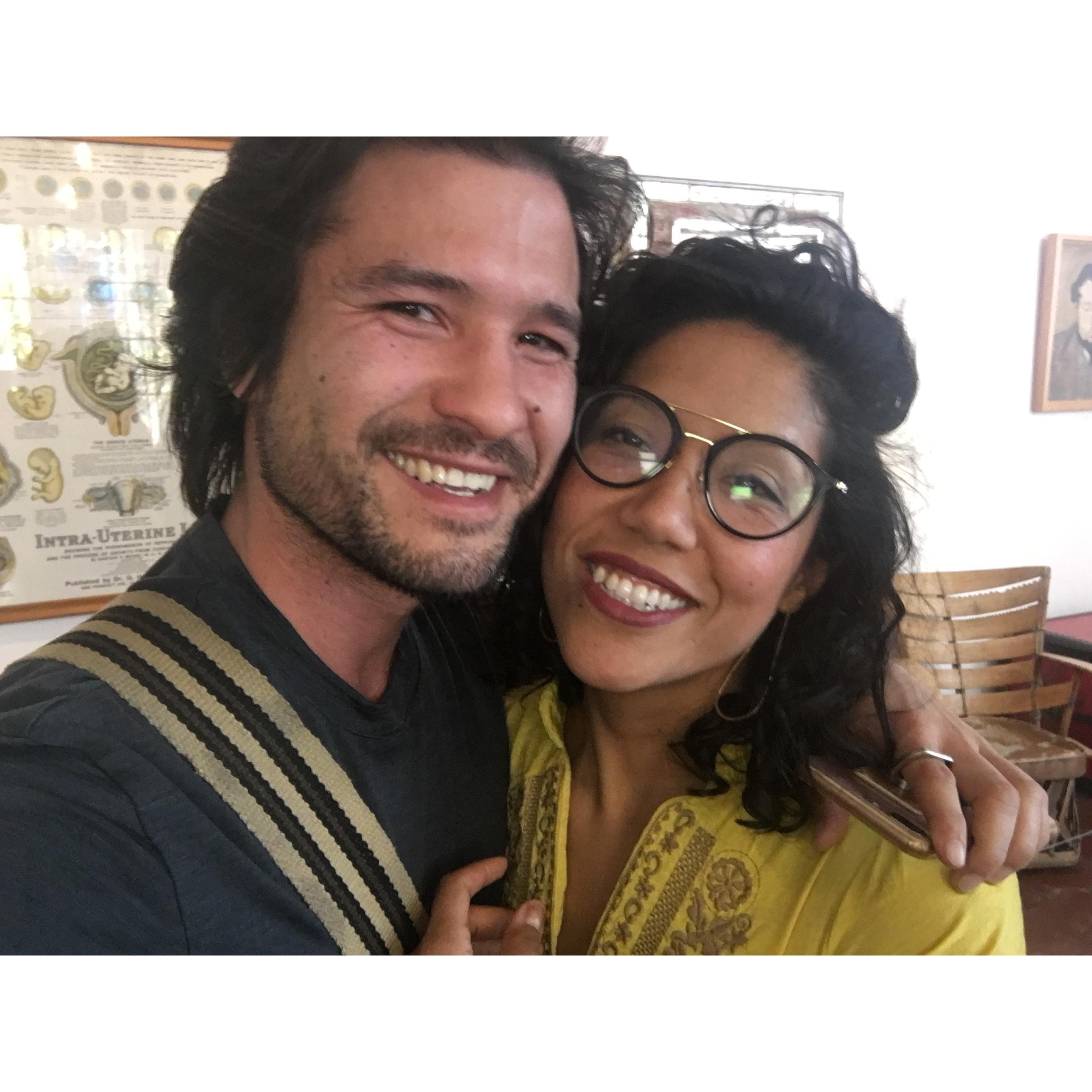 Visiting the home of Frida Kahlo in Mexico.