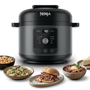 Ninja HyperHeat 9-in-1 Electric Pressure Cooker | 6.5 Qt Multi Cooker with Sear/Sauté, Slow Cooker, Rice Cooker, Sous Vide | 1200W | Fast Cooking, PFAS-Free Pot | Dark Gray | PC201GY