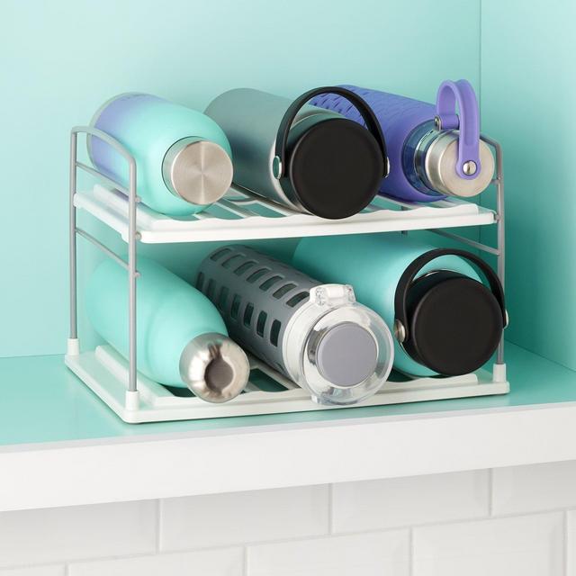 UpSpace Water Bottle and Travel Mug Organizer, 2 Shelf