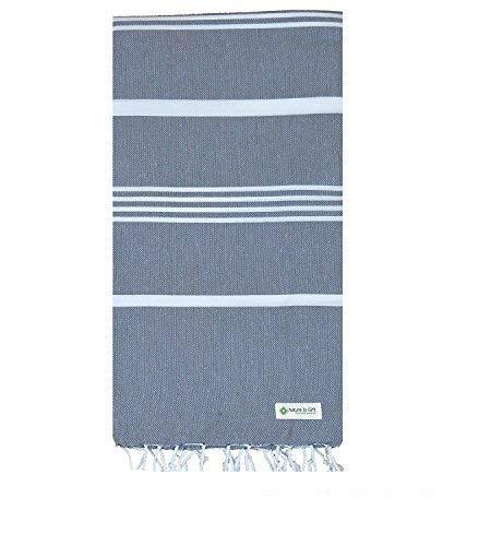 Turkish Cotton Beach Towel - Dark Grey