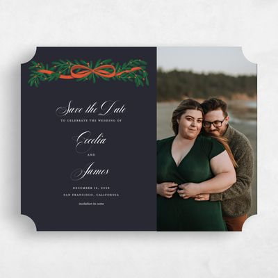 Black Ticket Wedding Save the Date - Crosby Photo