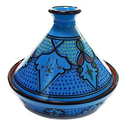 Le Souk Ceramique Tagine, 12", Blue