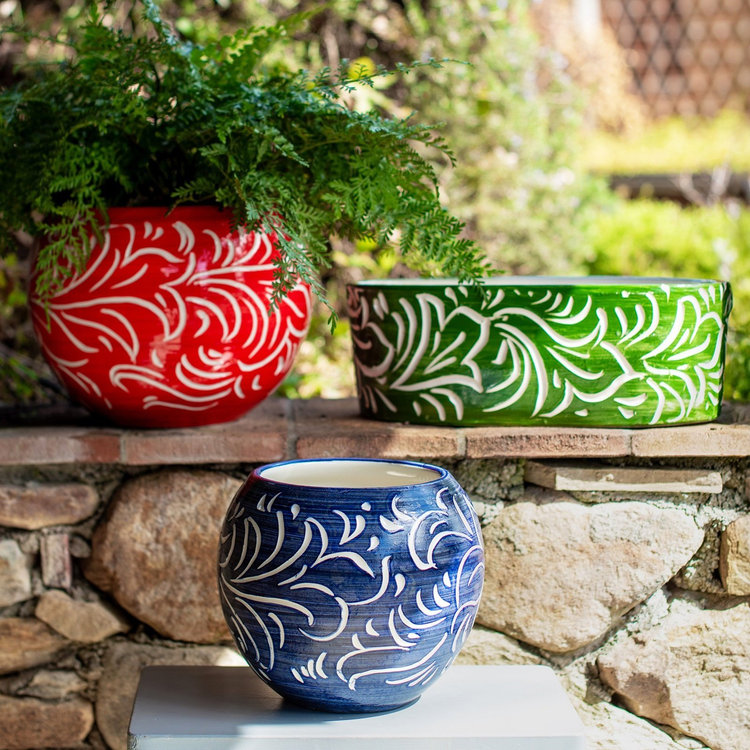 VIETRI, Rustic Garden Scroll Oval Planter | Zola