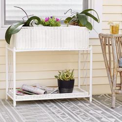 Household Essentials, 2-Tier Plant Stand with 2 Interchangeable Shelve |  Zola