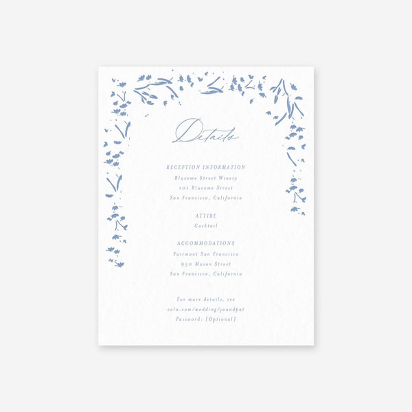 Regal Letterpress | Dusty Blue | Zola Wedding Enclosure Cards