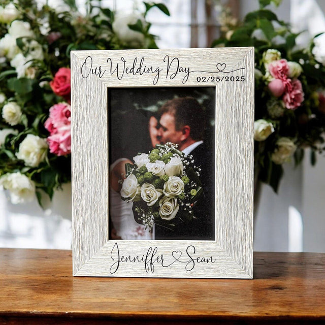 Personalized Wedding Photo Frame | Custom Couple Frame | Anniversary Gift | Wedding Date Frame | Engagement Gift