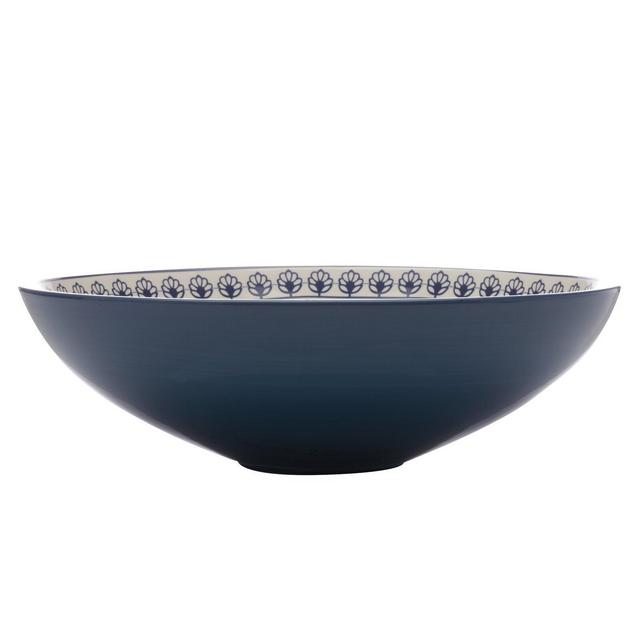 Blue Antico Round Serving Bowl