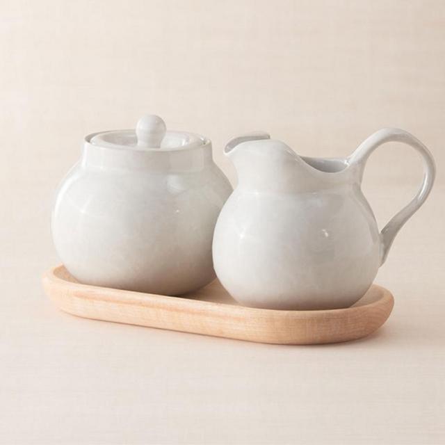 Sugar & Cream Vermont Maple Tray Set