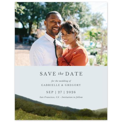 Blue Rustic Wedding Digital Save the Date - Zaldia Photo