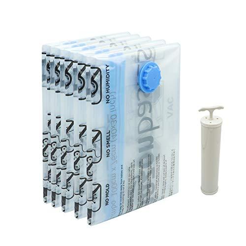 AmazonBasics Vacuum Compression Storage Bags with Hand Pump - Large, 5-Pack