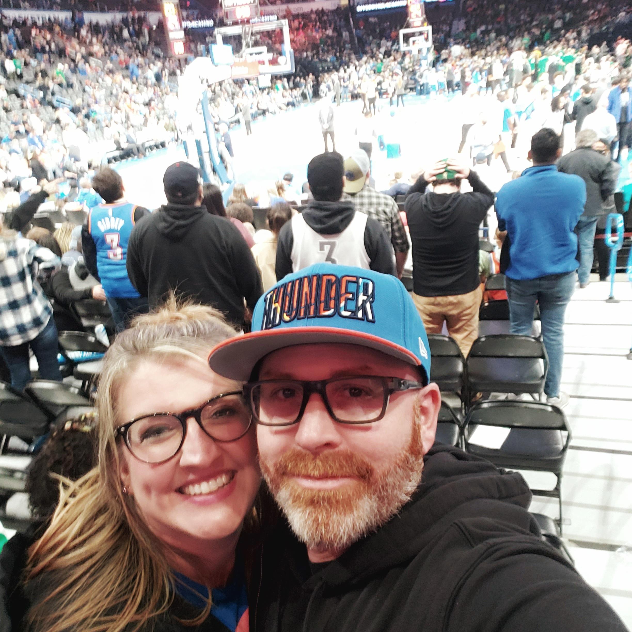 The OKC Thunder Game--our first NBA game together!