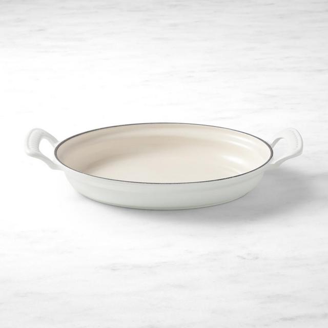 Le Creuset Modern Heritage Enameled Cast Iron Oval Gratin, 1 3/4-Qt., Matte White