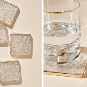 Zaza Lustered Coasters, Set of 4
