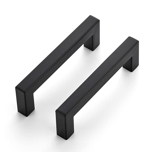 Ravinte 20 Pack 4 Inch Square Cabinet Handles Matte Black Pulls Drawer Pulls Kitchen Hardware Handles