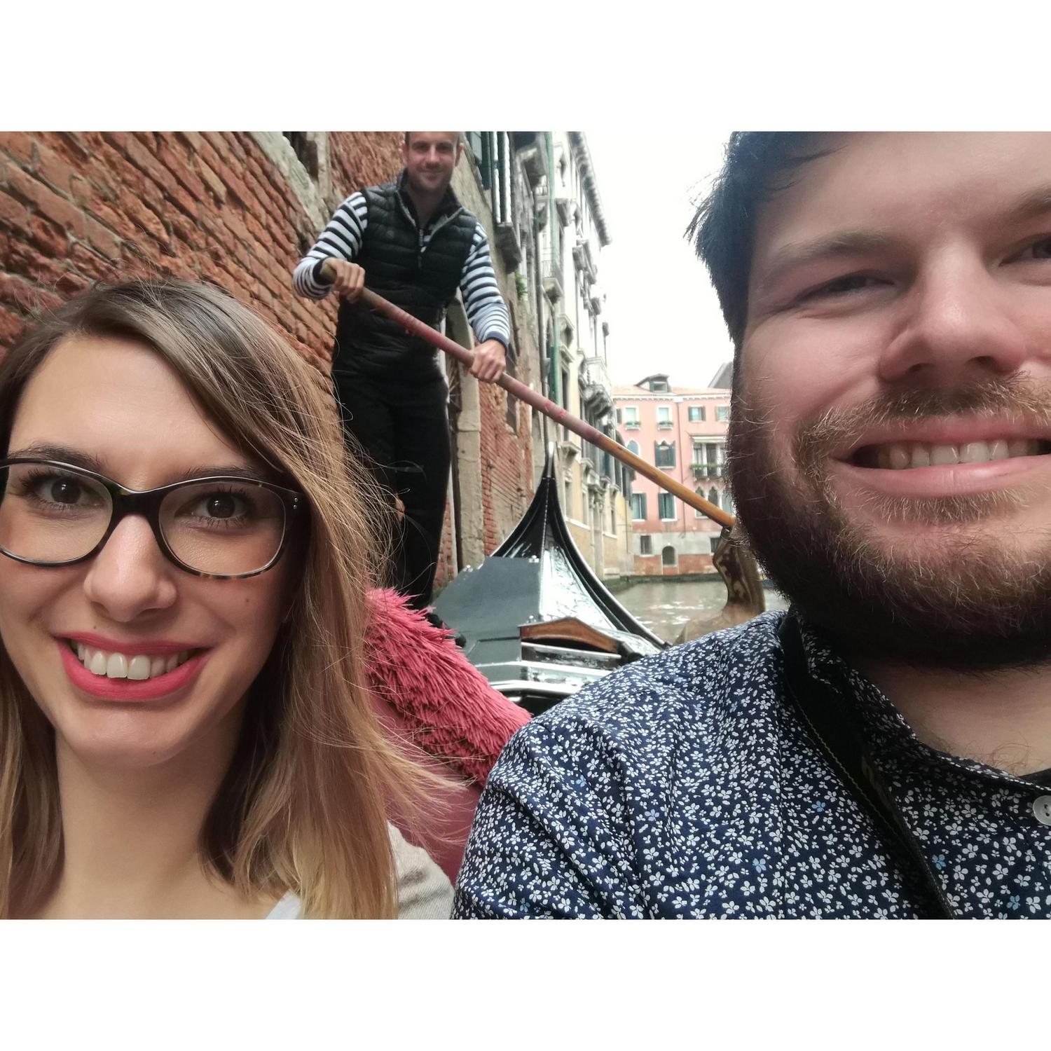 Touring the canals of Venice. One of the few days that it didn't rain while we were in Italy.
