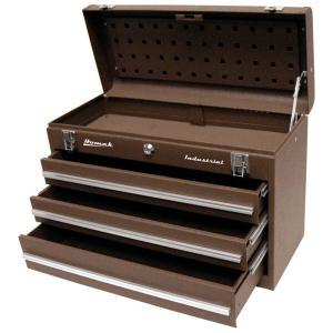 Industrial 20 in. 3-Drawer Friction Toolbox in Brown Wrinkle