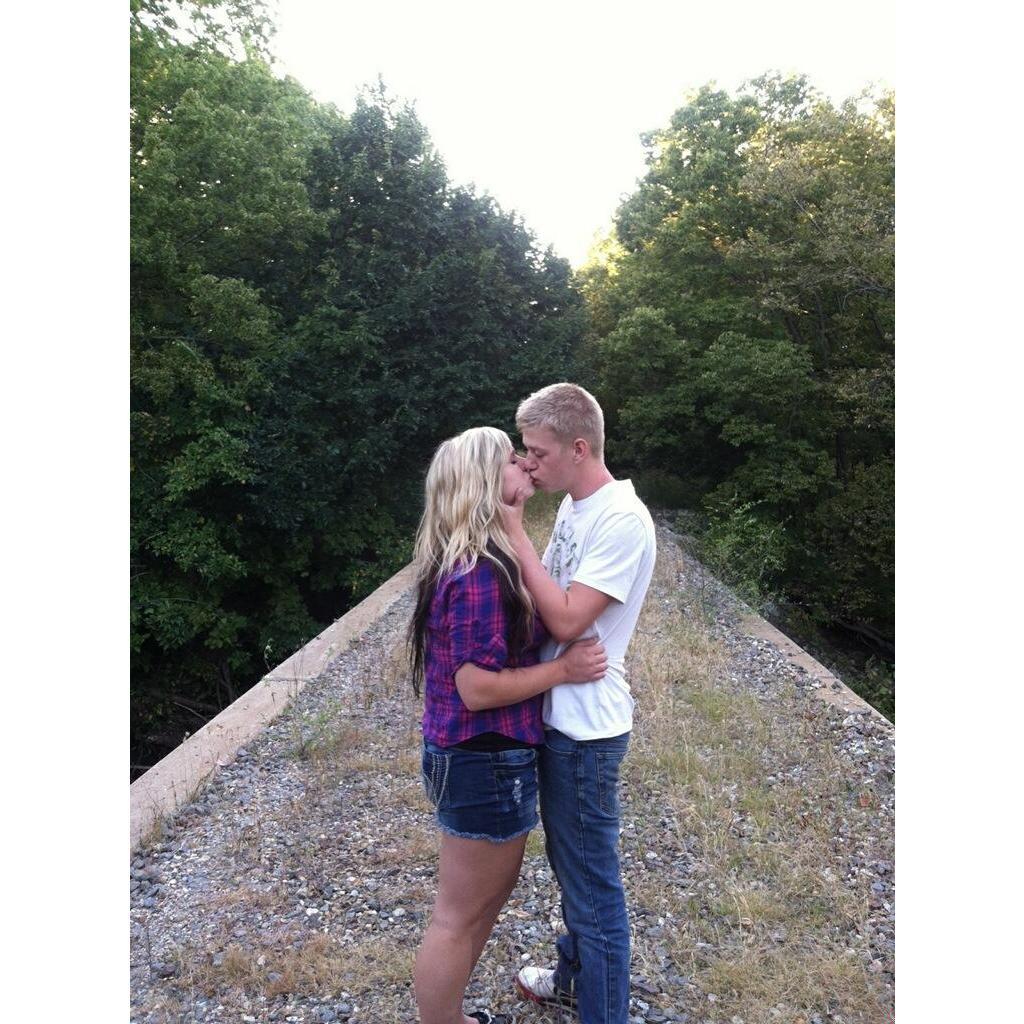 I don't even think we were officially dating in this picture yet (peep the bridge in this photo and the next few), Summer 2013