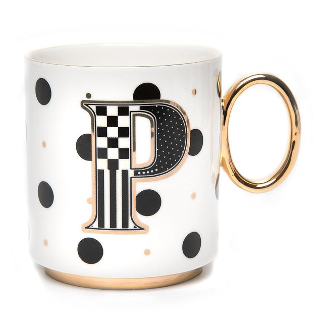 MACKENZIE-CHILDS My Mug, Decorative Ceramic Coffee Mug with Handle, P