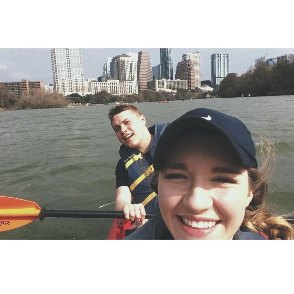 Kayaking Lady Bird Lake here in Austin!