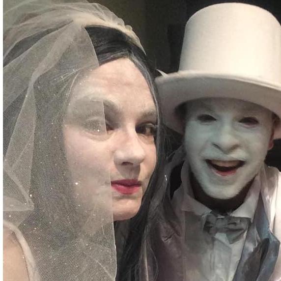 We dressed up as a dead bride & groom for Halloween