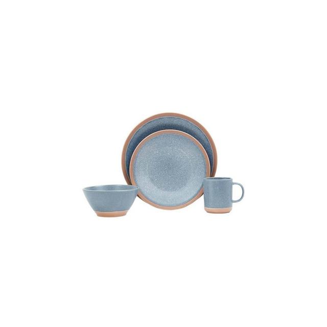 Baum Bros. 16pc Stoneware Desert Dinnerware Set Blue