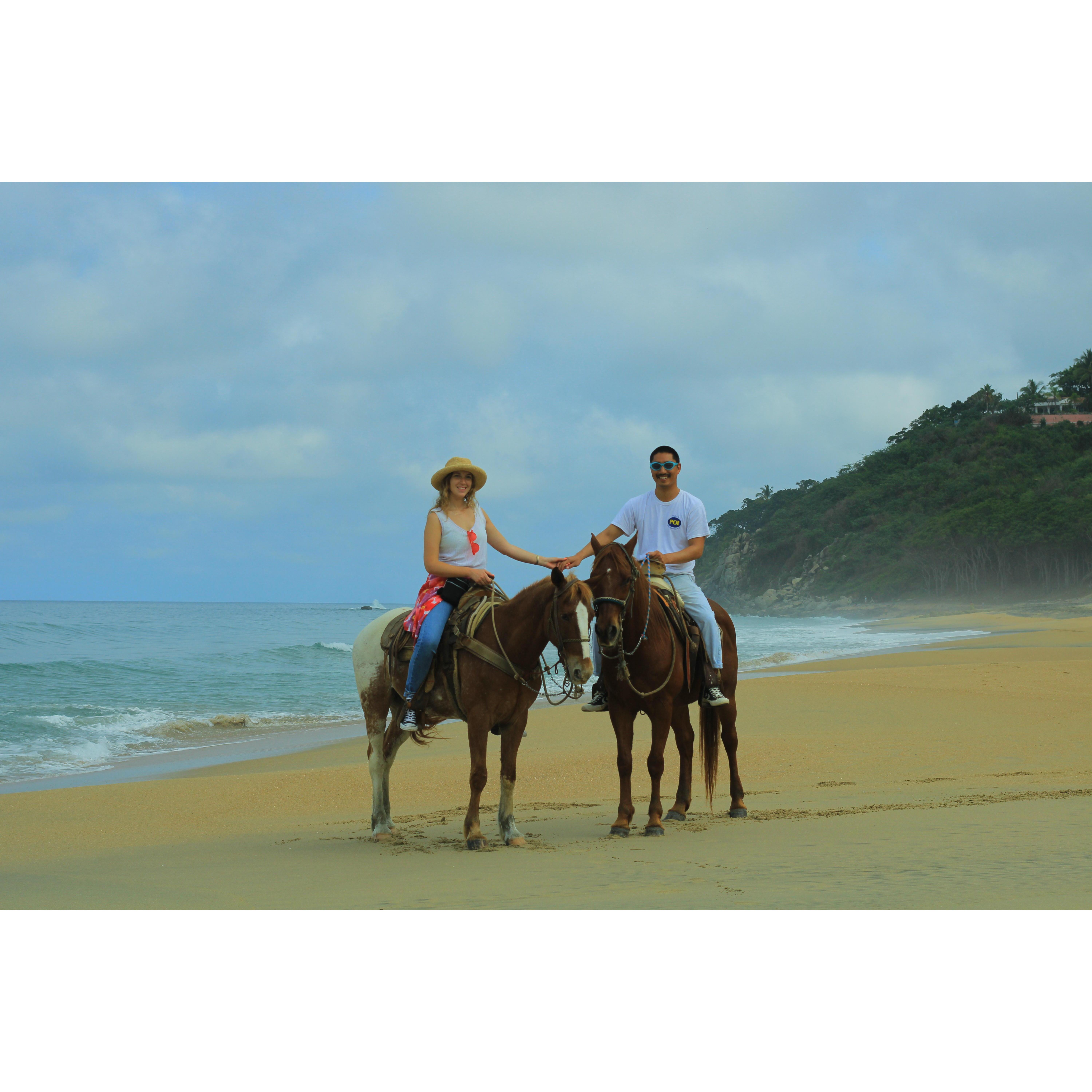 we checked off another bucket list item - rode horses on the beach in Sayulita!