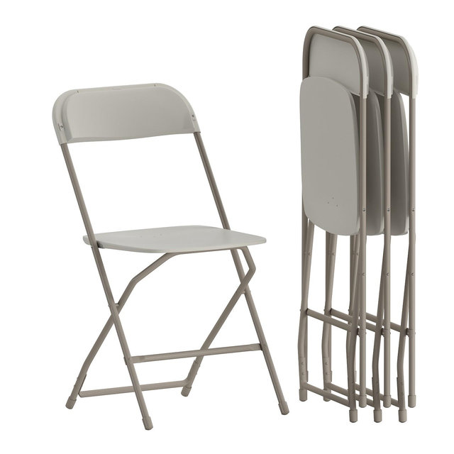 EMMA+OLIVER Plastic Folding Chair - 4 Pack 650Lb Weight Capacity