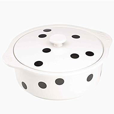 Kate Spade New York 872477 Deco Dot covered casserole, White