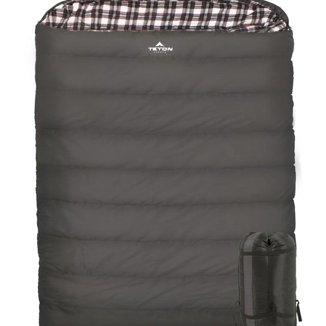 TETON Sports Fahrenheit Mammoth 0F Queen Size Sleeping Bag; Warm and Comfortable; Double Sleeping Bag Great for Family Camping; Compression Sack Included