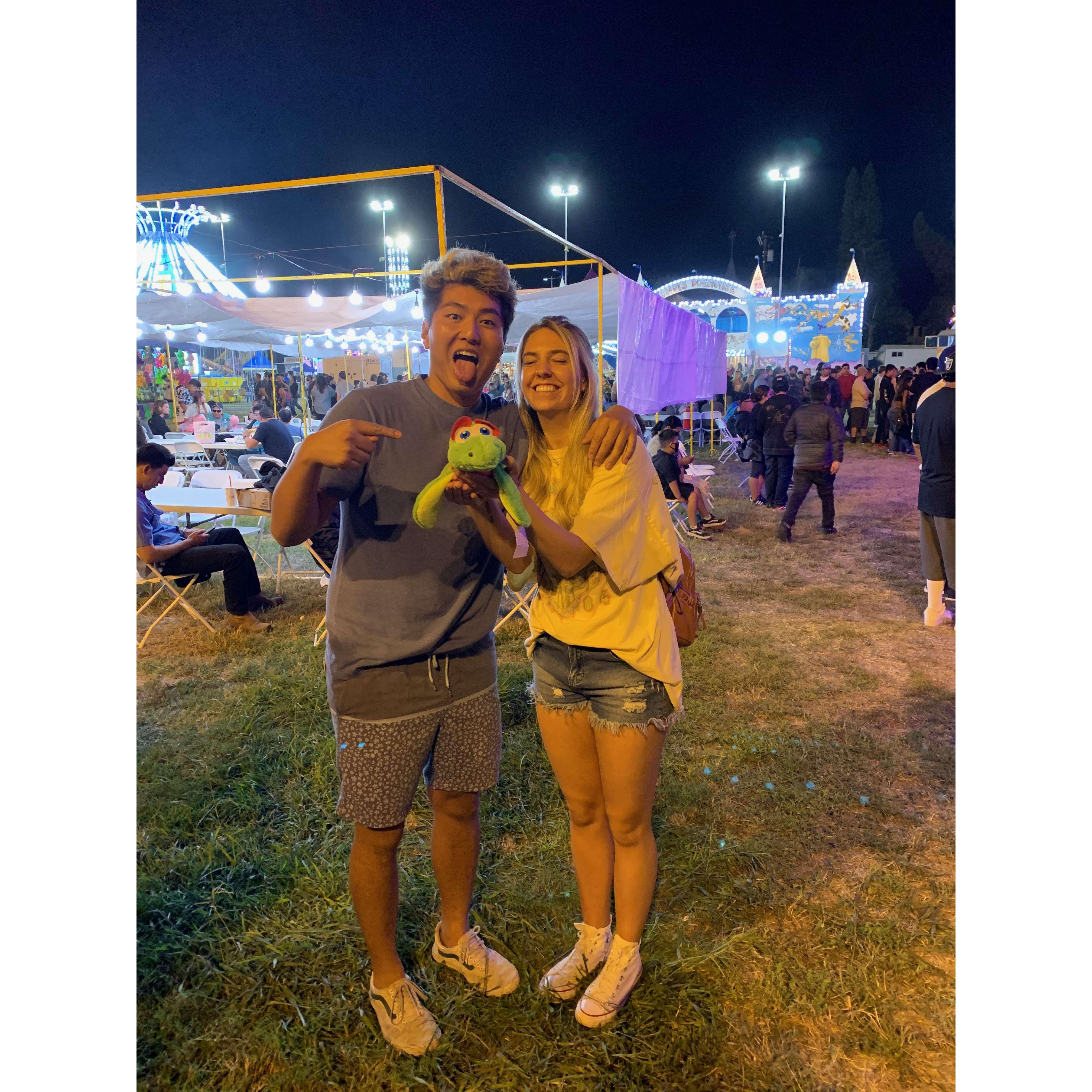 Jason won me this turtle at the Carpinteria Fair