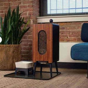 Furniture Series - Black & Walnut Elevated Houndsy Kibble Dispenser