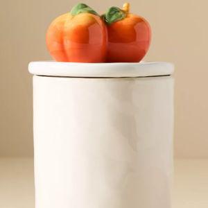 Fruta Peach Medium Stoneware Canister