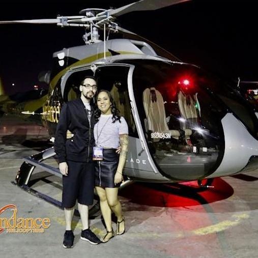 Helicopter ride over Vegas.