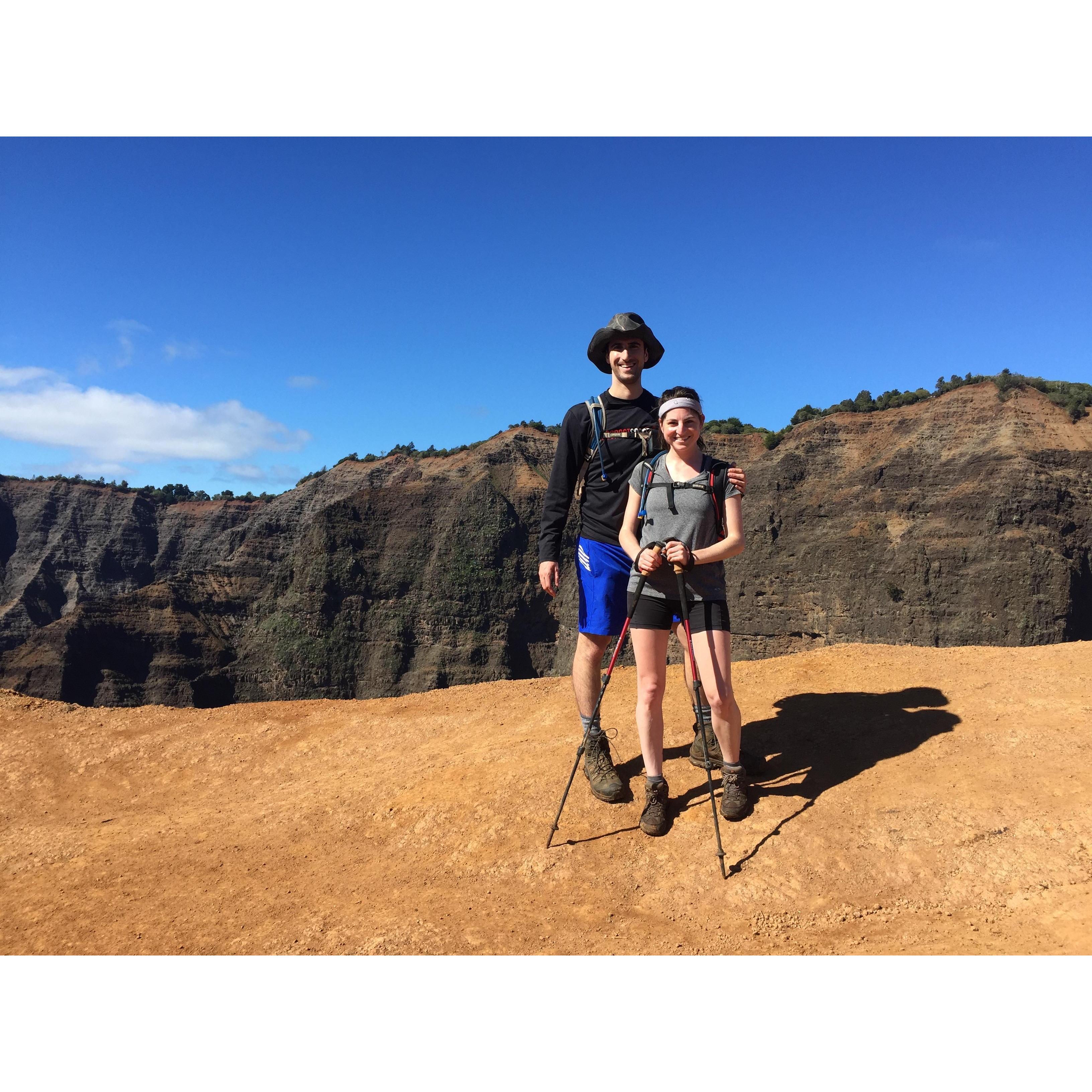 Enjoying one of 8 beautiful hikes in Kauai