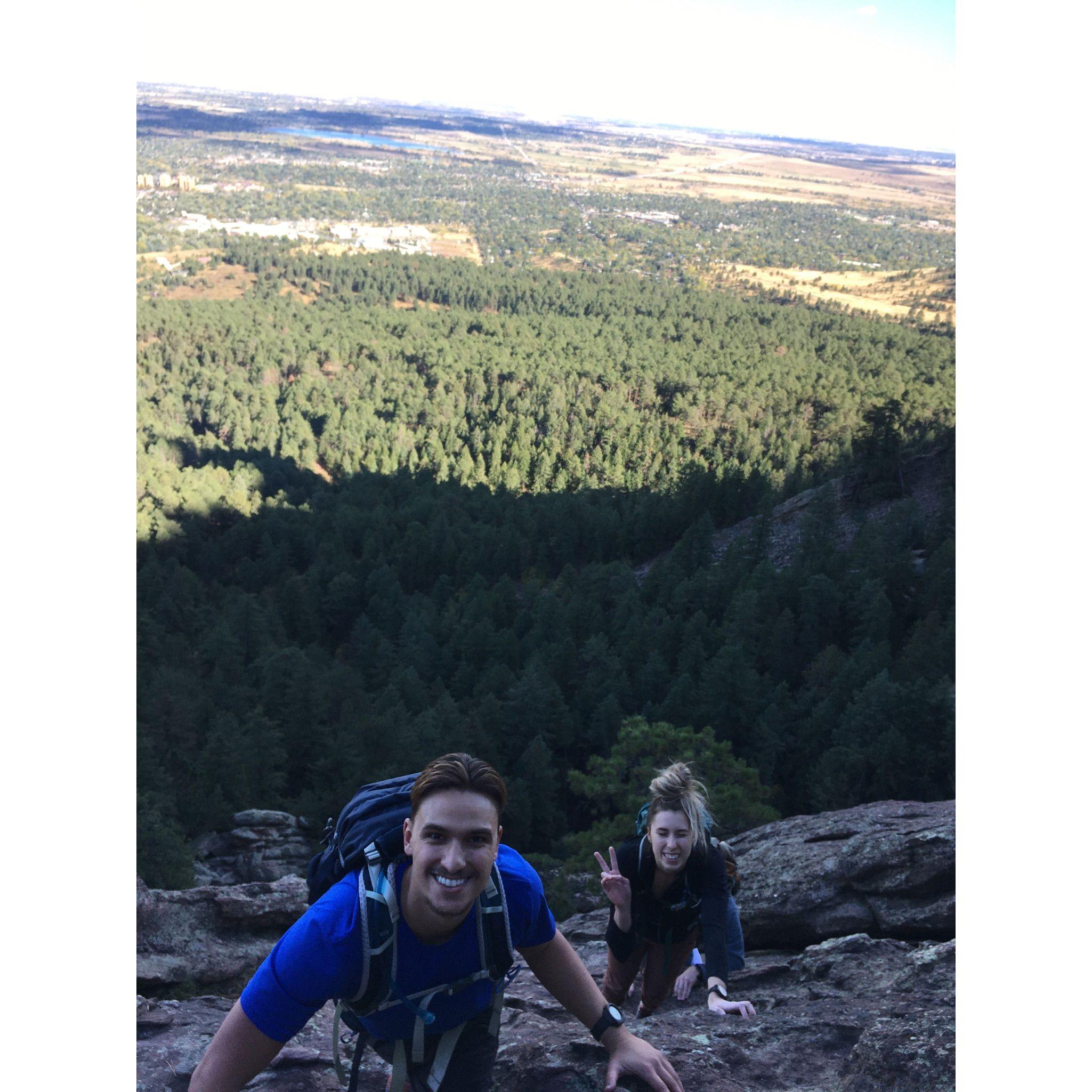 Climbing the Flatirons