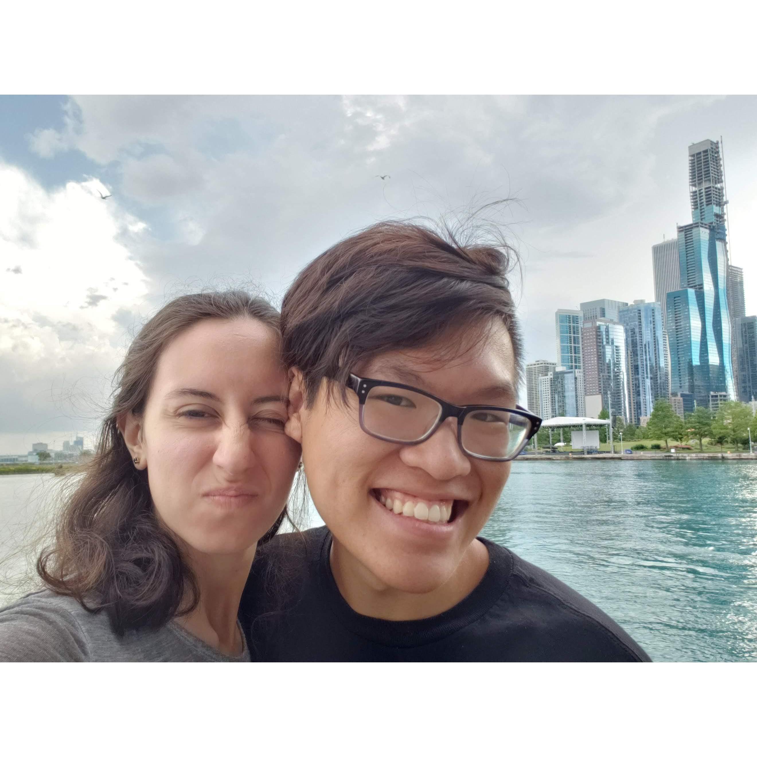 Enjoying the scenery of Chicago!