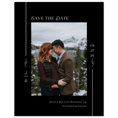 Black Wedding Digital Save the Date - Hartington Photo