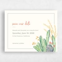 Beige Wedding Save the Date - Aurora Landscape