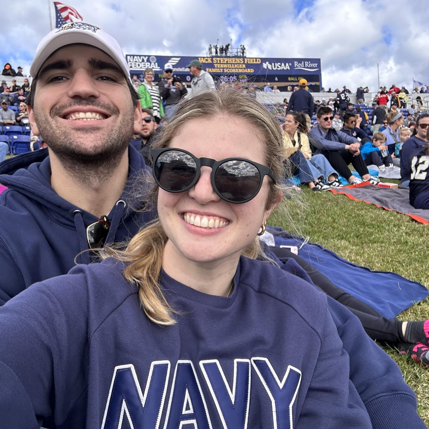 At a Naval Academy football game, Annapolis, MD October 2023