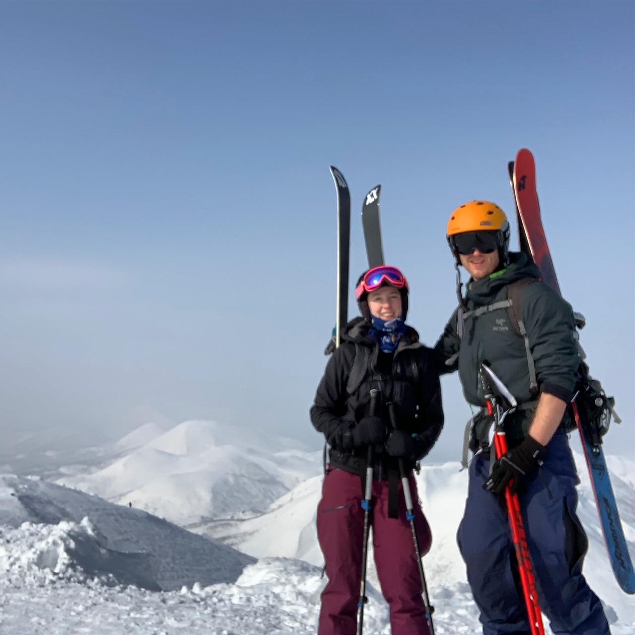 At the top of Hokkaido skip resort in Japan