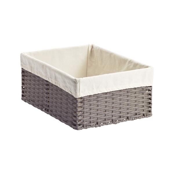Large Montauk Rectangular Bin Grey